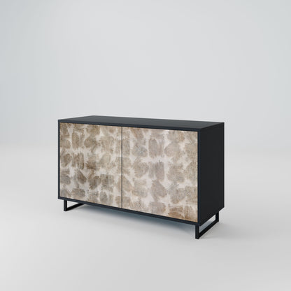 Credenza a 2 ante SLIGHTLY BLURRED in finitura nera