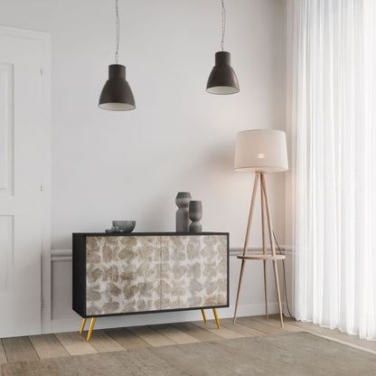 Credenza a 2 ante SLIGHTLY BLURRED in finitura nera