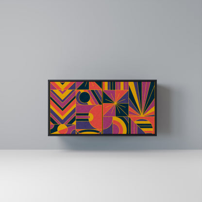 ELECTRIC PATTERNS Madia a 2 Ante in Finitura Nera