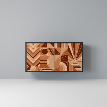 PRISM MOSAIC Madia a 2 Ante in Finitura Nera