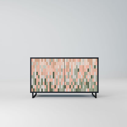 BUILDING THE FUTURE Credenza a 2 ante in finitura nera