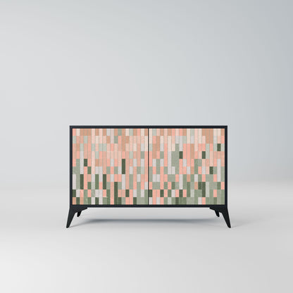 BUILDING THE FUTURE Credenza a 2 ante in finitura nera