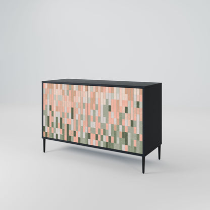 BUILDING THE FUTURE Credenza a 2 ante in finitura nera