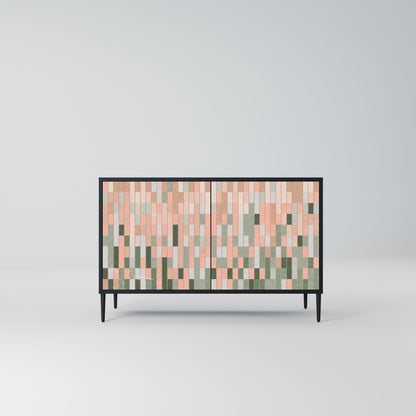 BUILDING THE FUTURE Credenza a 2 ante in finitura nera