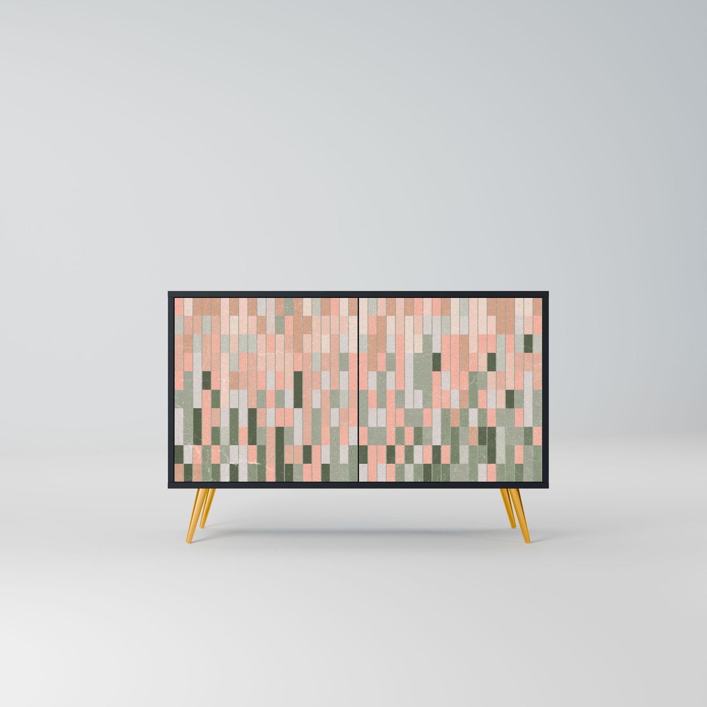 BUILDING THE FUTURE Credenza a 2 ante in finitura nera