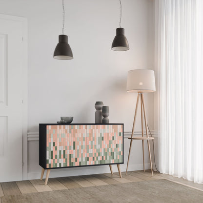 BUILDING THE FUTURE Credenza a 2 ante in finitura nera