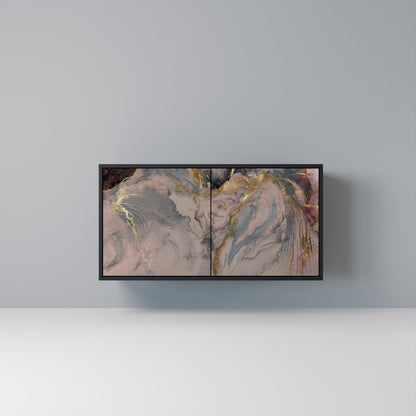 GILDED SWIRLS Madia a 2 Ante in Finitura Nera