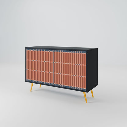 HYPNOTIC GATE 2-Door Sideboard in Black Finish