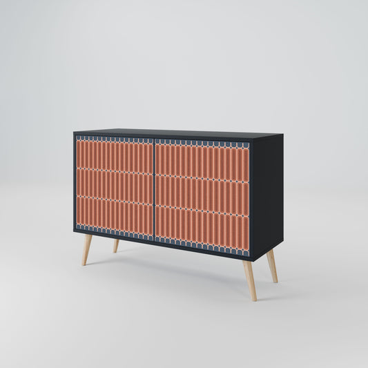 Credenza a 2 ante HYPNOTIC GATE in finitura nera