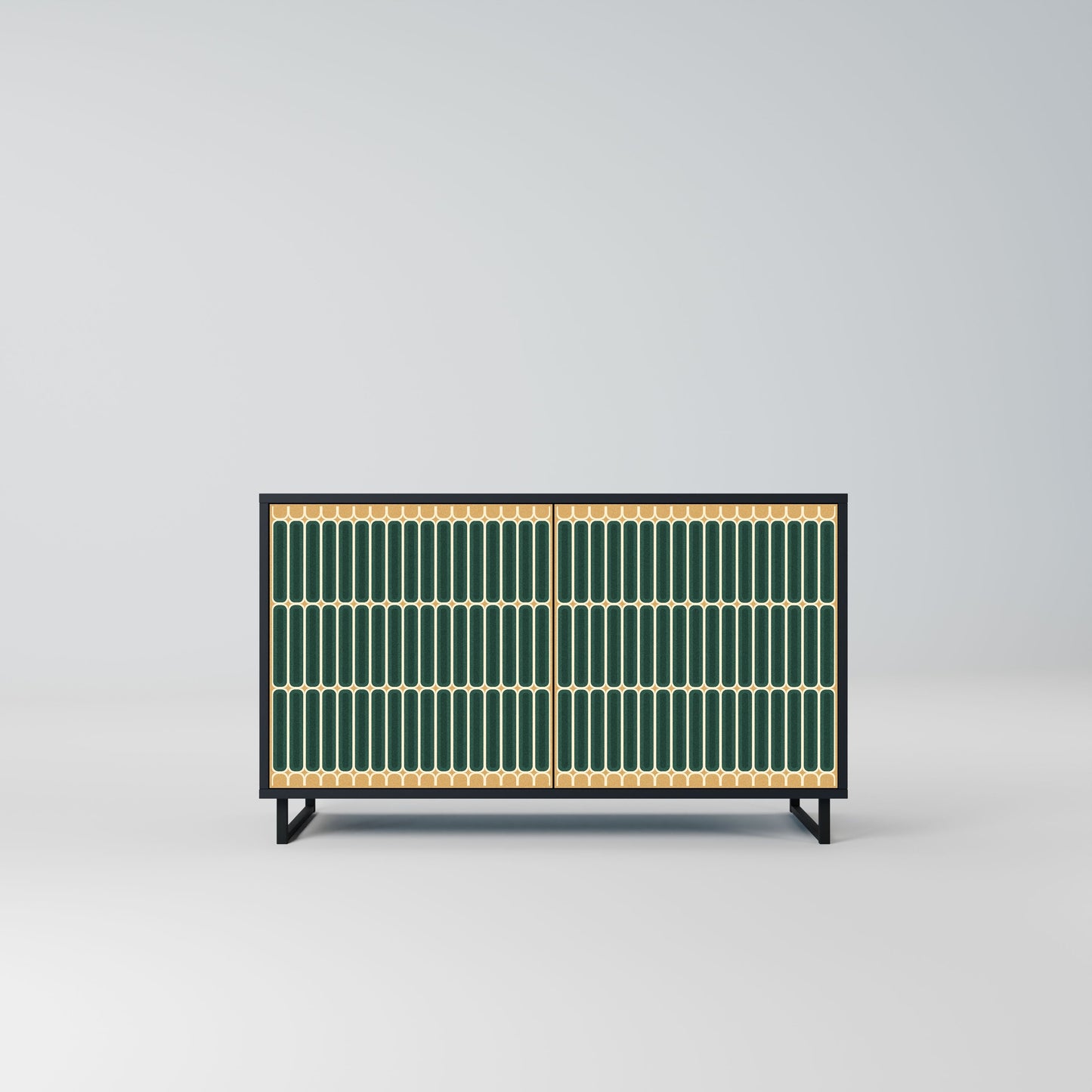 Credenza ILUSION GATE a 2 ante in finitura nera