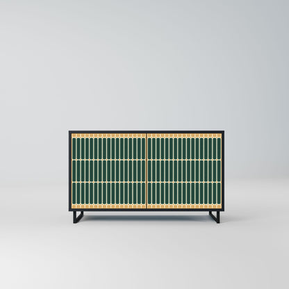 Credenza ILUSION GATE a 2 ante in finitura nera