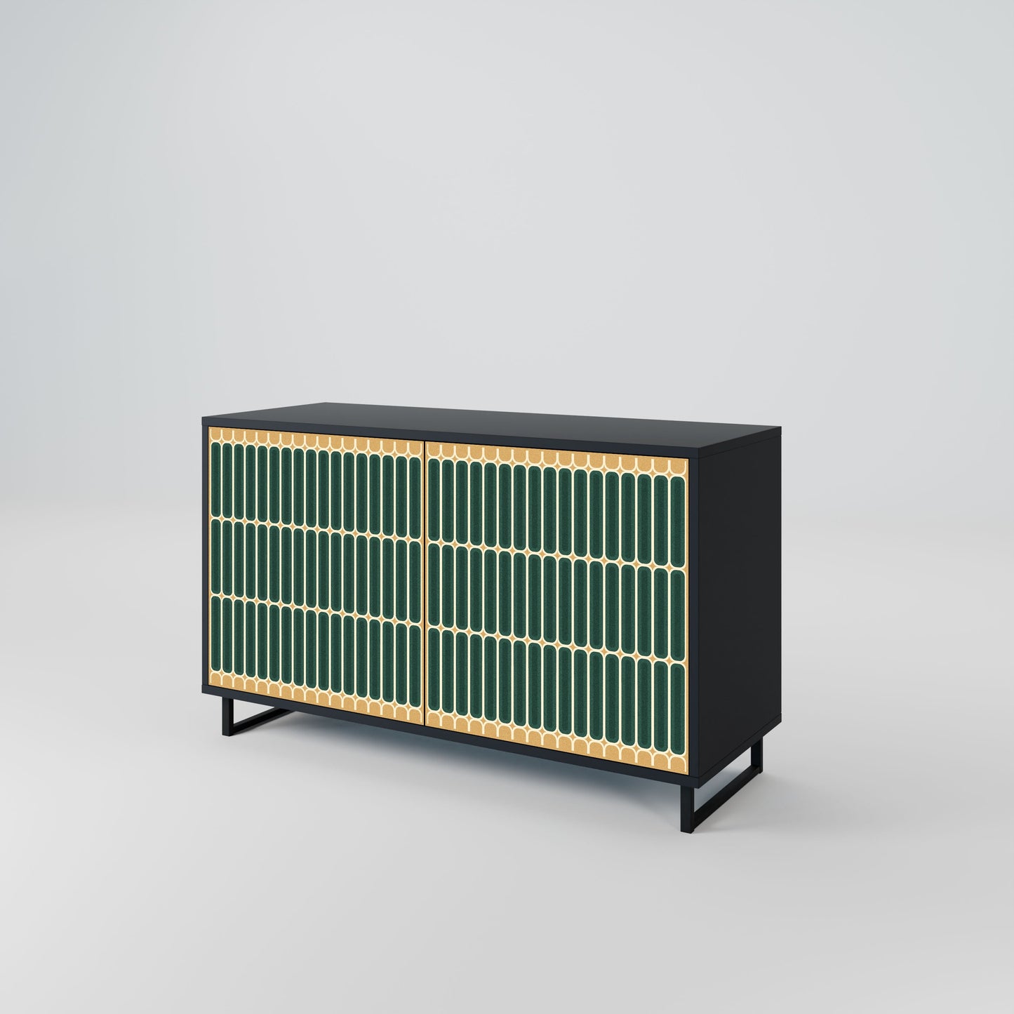 Credenza ILUSION GATE a 2 ante in finitura nera