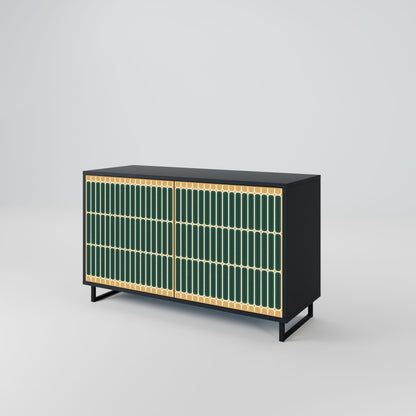 Credenza ILUSION GATE a 2 ante in finitura nera