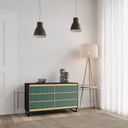 Credenza ILUSION GATE a 2 ante in finitura nera