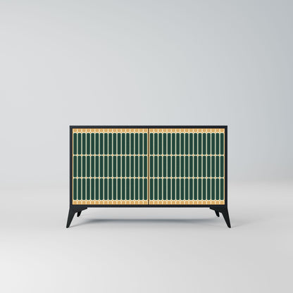 Credenza ILUSION GATE a 2 ante in finitura nera