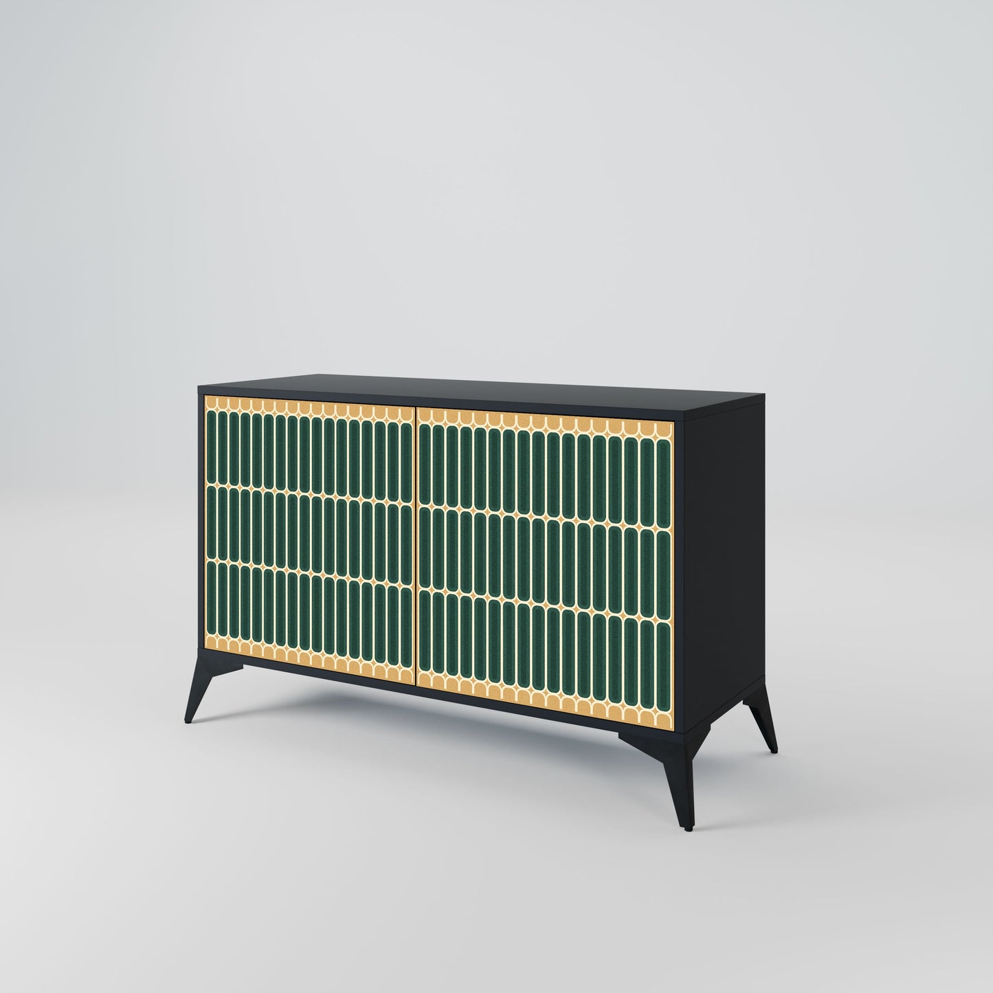 Credenza ILUSION GATE a 2 ante in finitura nera