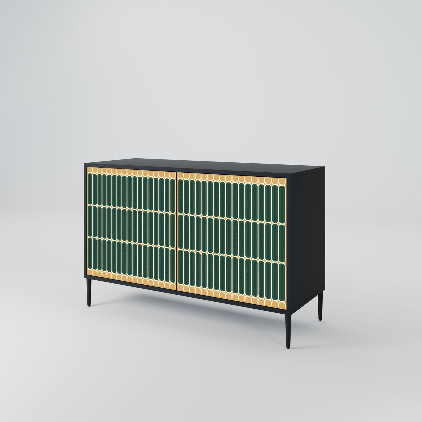 Credenza ILUSION GATE a 2 ante in finitura nera