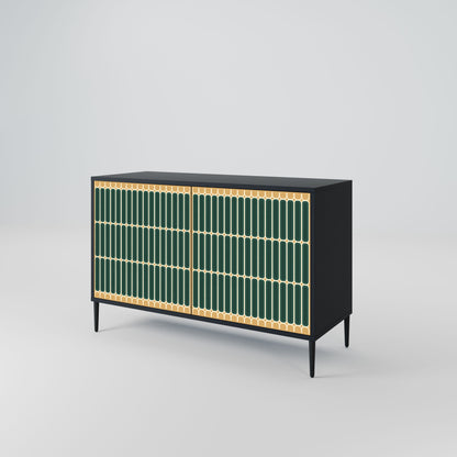 Credenza ILUSION GATE a 2 ante in finitura nera