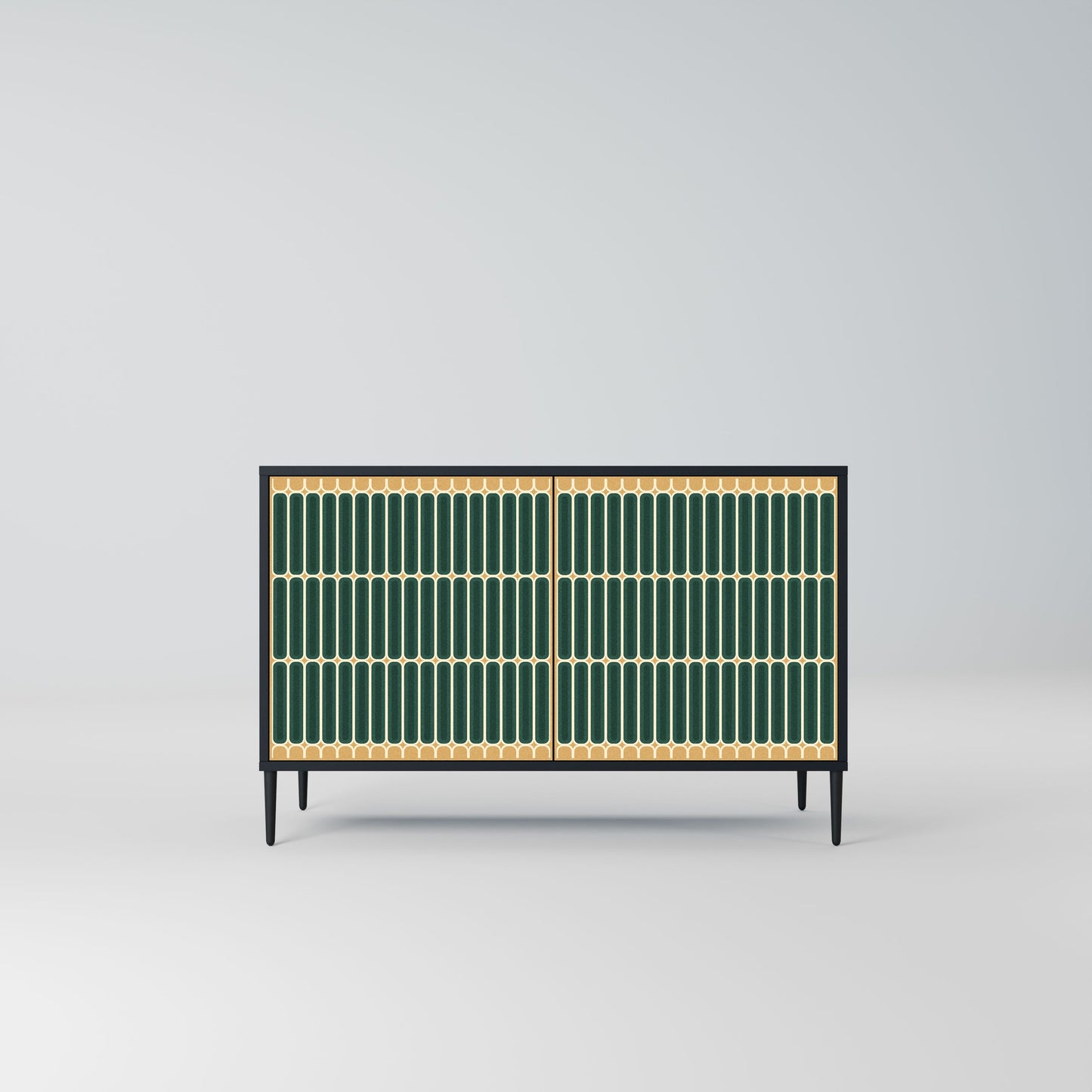 Credenza ILUSION GATE a 2 ante in finitura nera