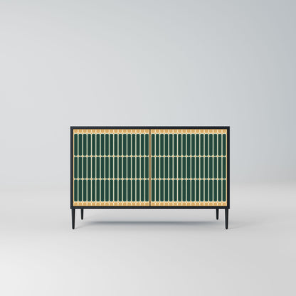 Credenza ILUSION GATE a 2 ante in finitura nera