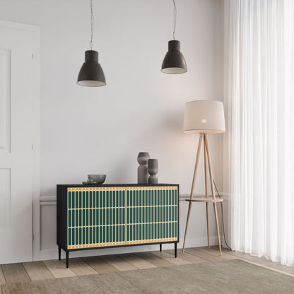 Credenza ILUSION GATE a 2 ante in finitura nera