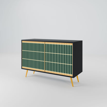 Credenza ILUSION GATE a 2 ante in finitura nera