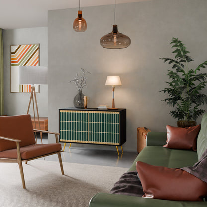 Credenza ILUSION GATE a 2 ante in finitura nera