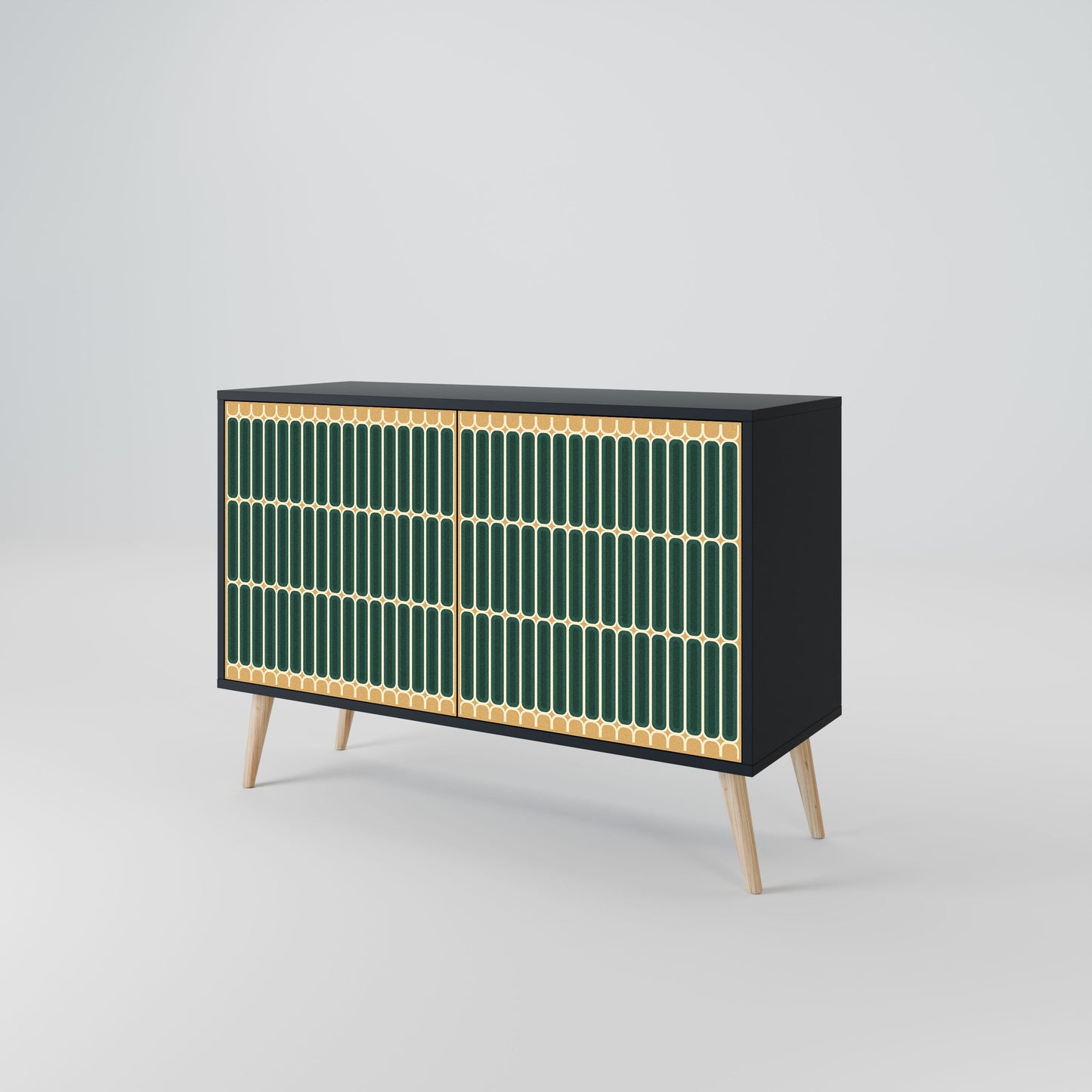 Credenza ILUSION GATE a 2 ante in finitura nera