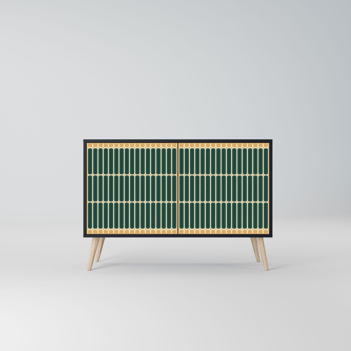 Credenza ILUSION GATE a 2 ante in finitura nera