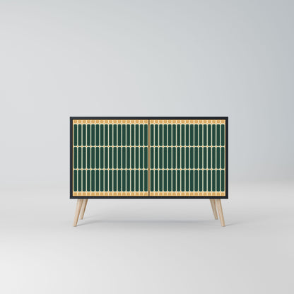 Credenza ILUSION GATE a 2 ante in finitura nera