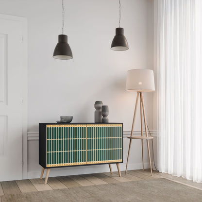 Credenza ILUSION GATE a 2 ante in finitura nera