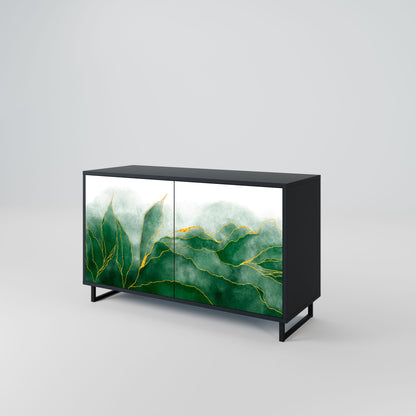 Credenza EXPENSIVE NATURE a 2 ante in finitura nera