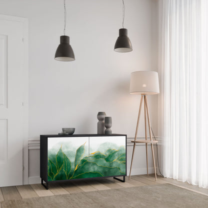 Credenza EXPENSIVE NATURE a 2 ante in finitura nera