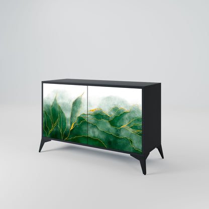 Credenza EXPENSIVE NATURE a 2 ante in finitura nera