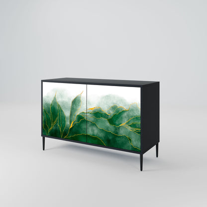 Credenza EXPENSIVE NATURE a 2 ante in finitura nera