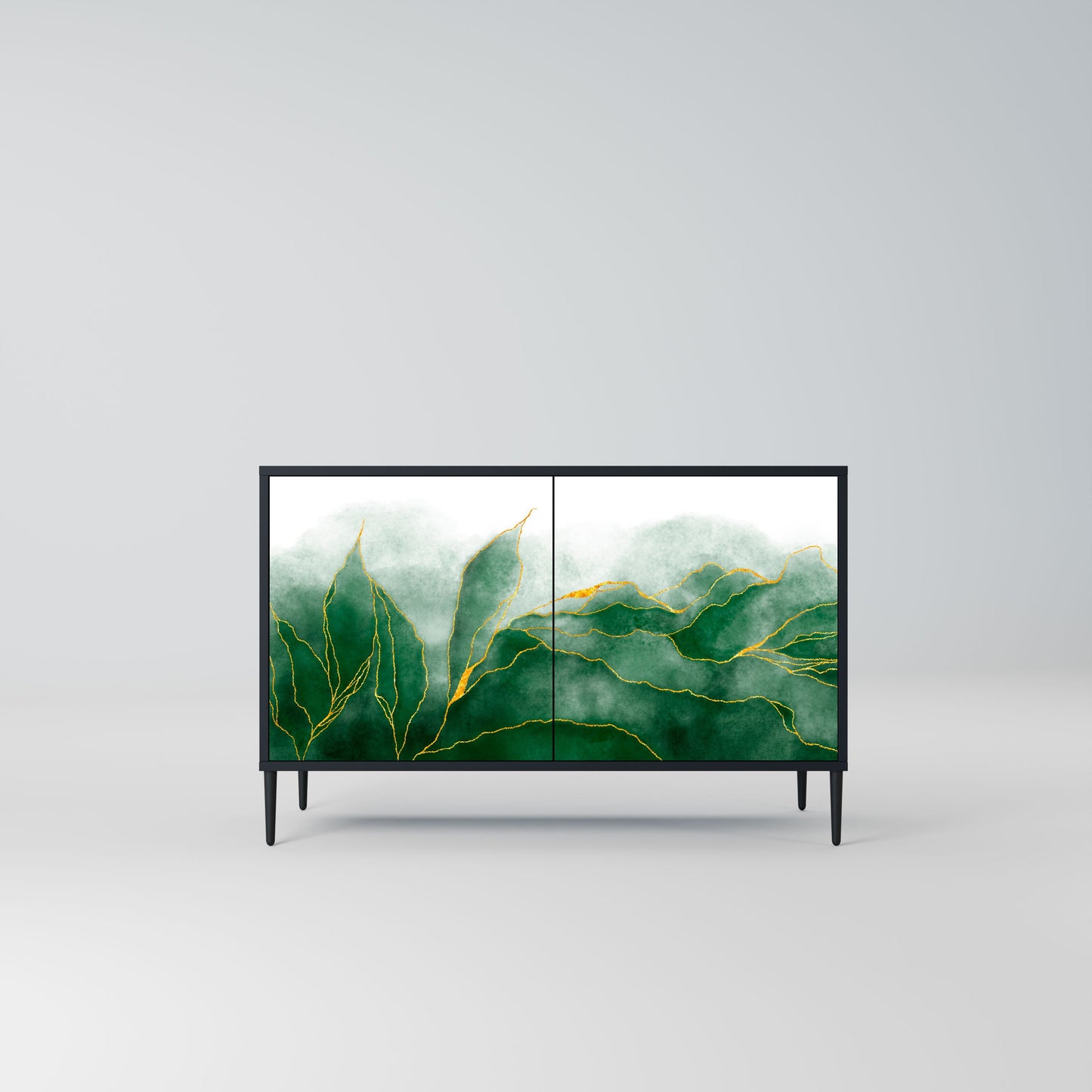 Credenza EXPENSIVE NATURE a 2 ante in finitura nera