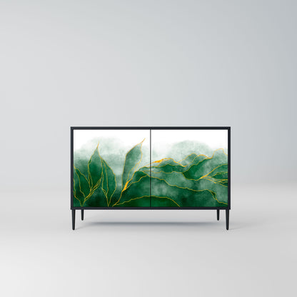 Credenza EXPENSIVE NATURE a 2 ante in finitura nera