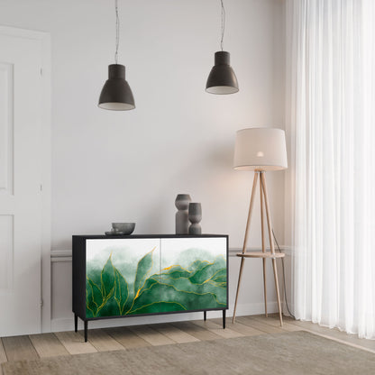 Credenza EXPENSIVE NATURE a 2 ante in finitura nera