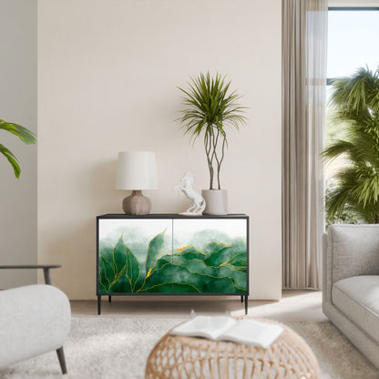 Credenza EXPENSIVE NATURE a 2 ante in finitura nera