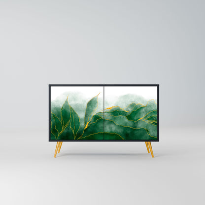Credenza EXPENSIVE NATURE a 2 ante in finitura nera