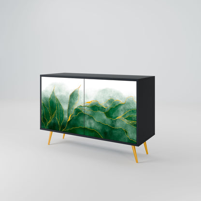 Credenza EXPENSIVE NATURE a 2 ante in finitura nera