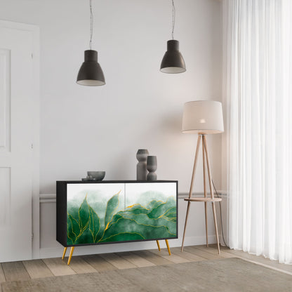 Credenza EXPENSIVE NATURE a 2 ante in finitura nera
