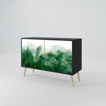 Credenza EXPENSIVE NATURE a 2 ante in finitura nera