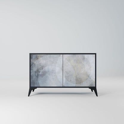 MUTED ARC 2-Door Sideboard in Black Finish