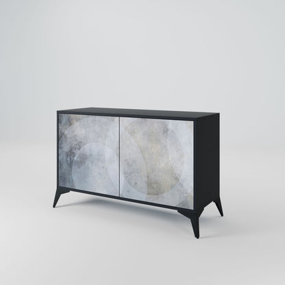 MUTED ARC 2-Door Sideboard in Black Finish