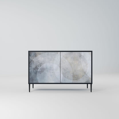 MUTED ARC 2-Door Sideboard in Black Finish