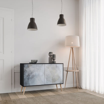 MUTED ARC 2-Door Sideboard in Black Finish