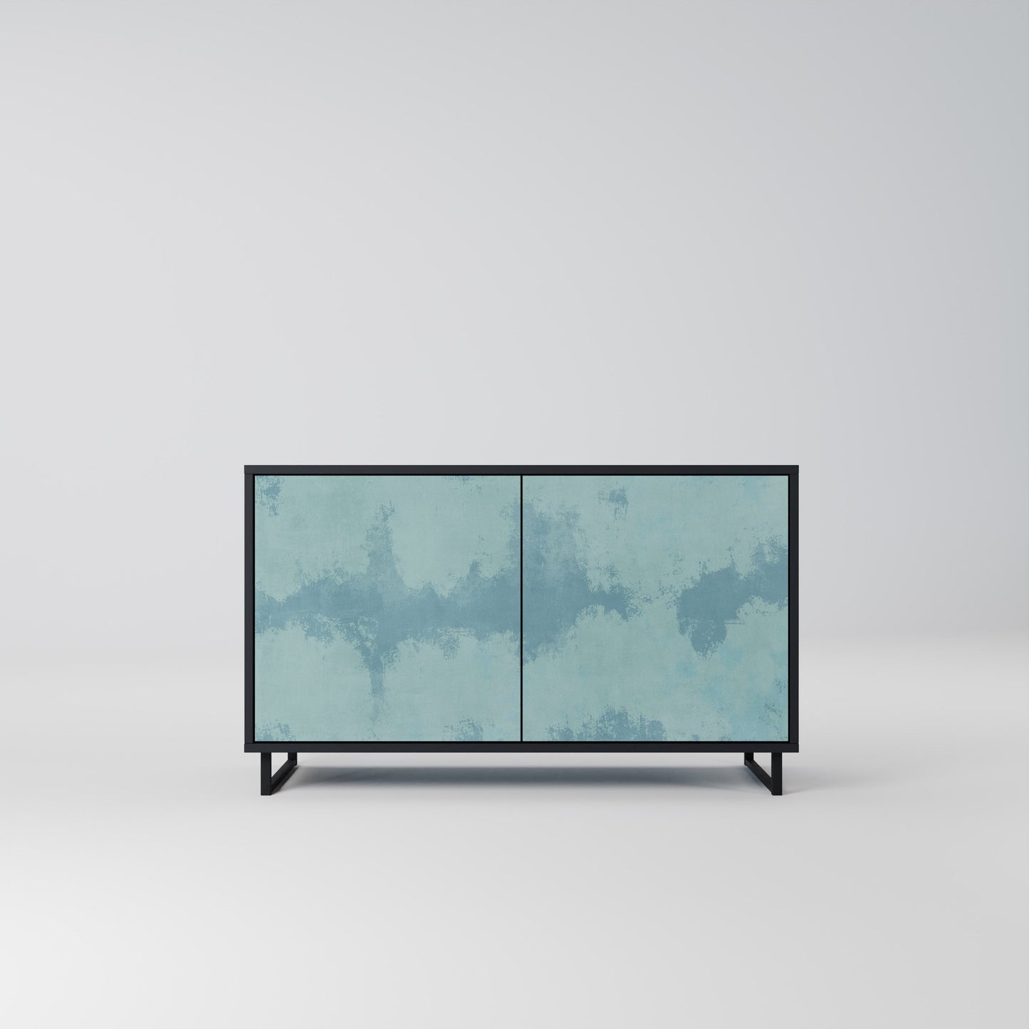 Credenza a 2 ante SKY WASH in finitura nera