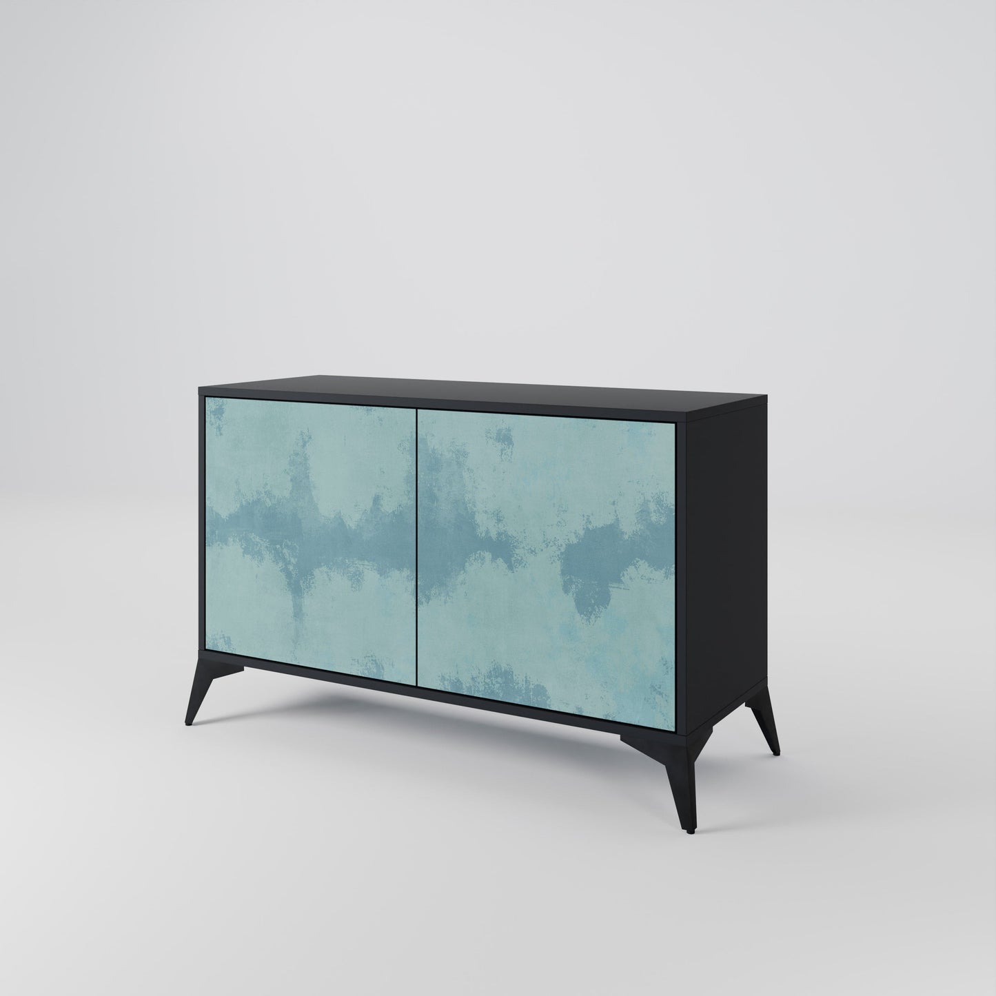 Credenza a 2 ante SKY WASH in finitura nera
