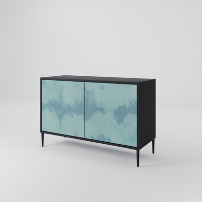 Credenza a 2 ante SKY WASH in finitura nera